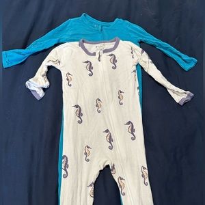 KyteBABY 2 footed onesies. Size 18-24.